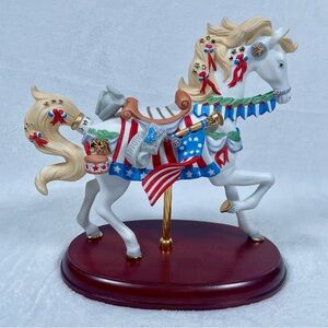 RARE Lenox Carousel Horse 2002 AMERICAN GLORY 24kt Gold Porcelain Handpainted